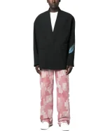 Marcelo Burlon Blazer Ispirato Al Kimono Con Stampa DI Piume - Image 3