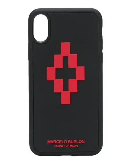 Marcelo Burlon Custodia per iPhone Xs con logo a croce 3D