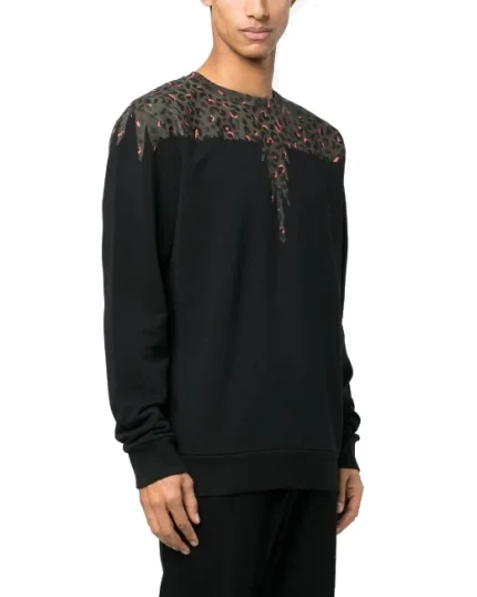 Marcelo Burlon Felpa in Cotone Biologico Animalier Wings