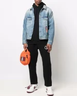 Marcelo Burlon Giacca DI Jeans Con Piume Ricamate - Image 4