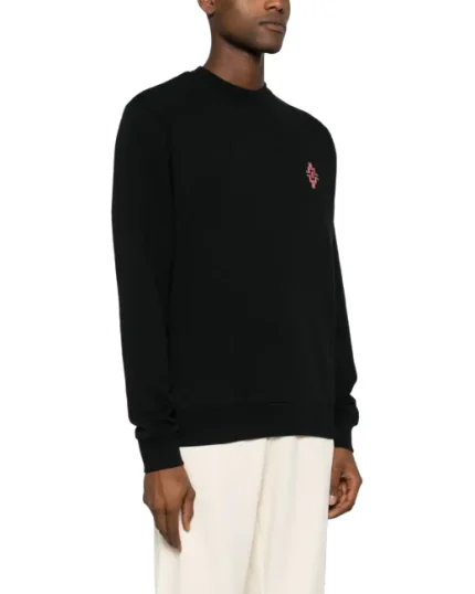 Marcelo Burlon Graffiti Cross-Embroidery Cotton Sweater