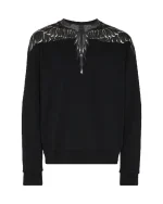 Marcelo Burlon Maglione Girocollo Con Stampa Ali