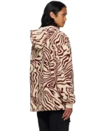 Marcelo Burlon Beige & Burgundy AOP Fluid Jacket