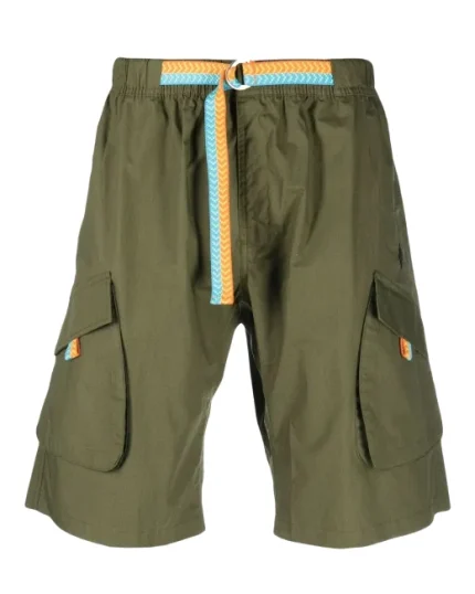 Marcelo Burlon Contrasting-Belt Cotton Cargo Shorts