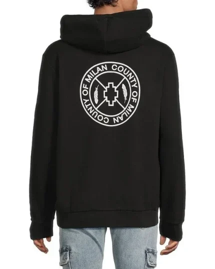 Marcelo Burlon Men’s Black Cotton Hoodie
